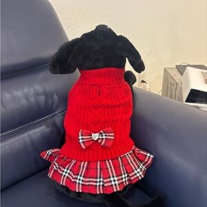 Red Plaid Dog Dress